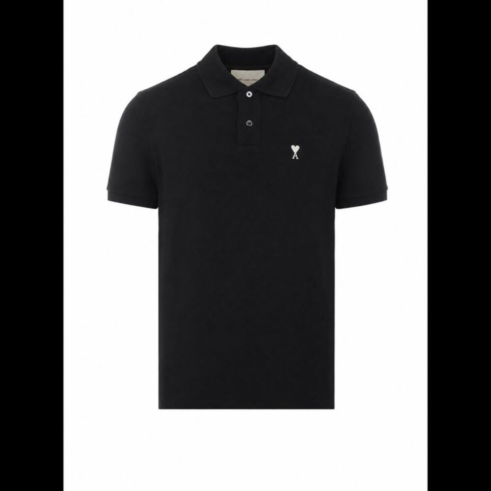 Ami Alexandre Mattiussi Men Quota Polo With Contrasted Ami De Coeur Logo